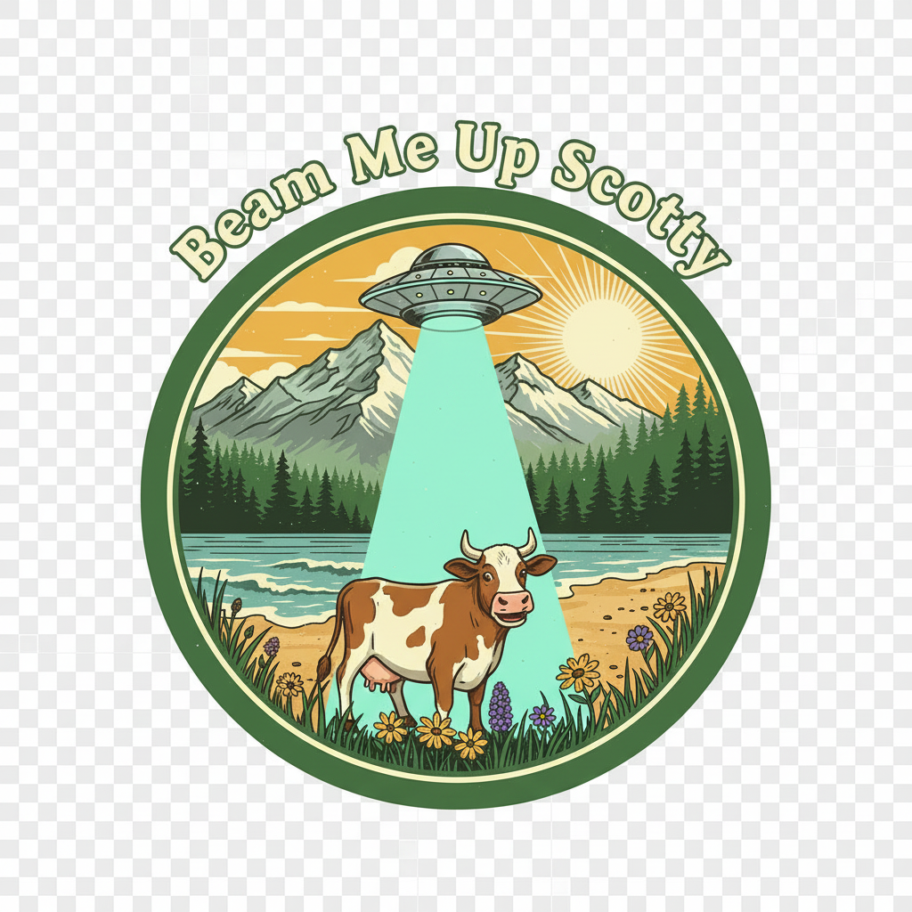 Beam Me Up Scotty T-Shirt — Pacific Northwest UFO Tee
