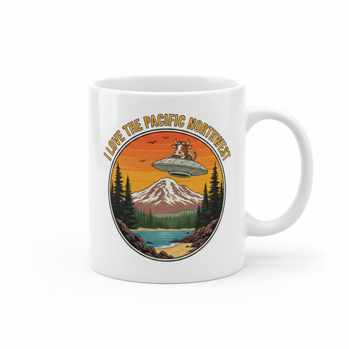 White mug - I Love the Pacific Northwest
